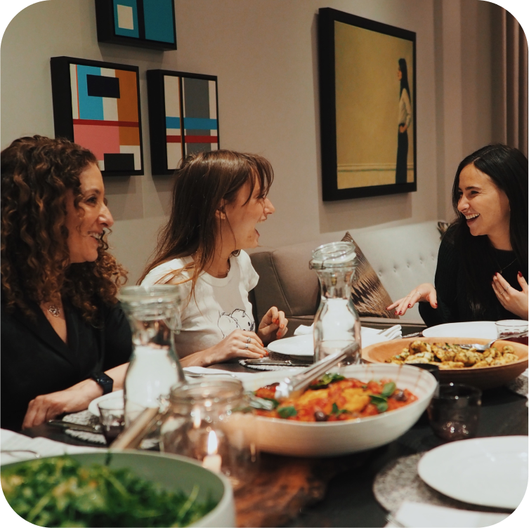 Family having dinner