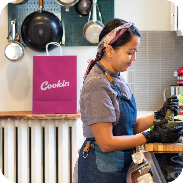 Woman working in a kitchen